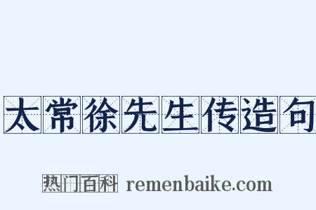 太常徐先生传造句是什么意思的图片